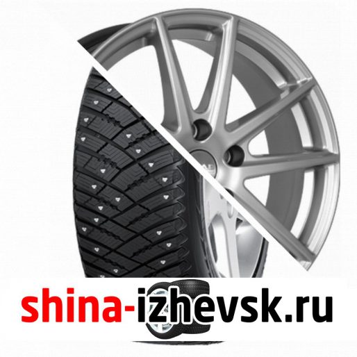 Колесо в сборе Goodyear Ultra Grip Ice Arctic SUV 225/65 R17 T 102 + СКАД Амстердам 7xR17 5×114.3 ET45 DIA67.1 Серебристый в Ижевске